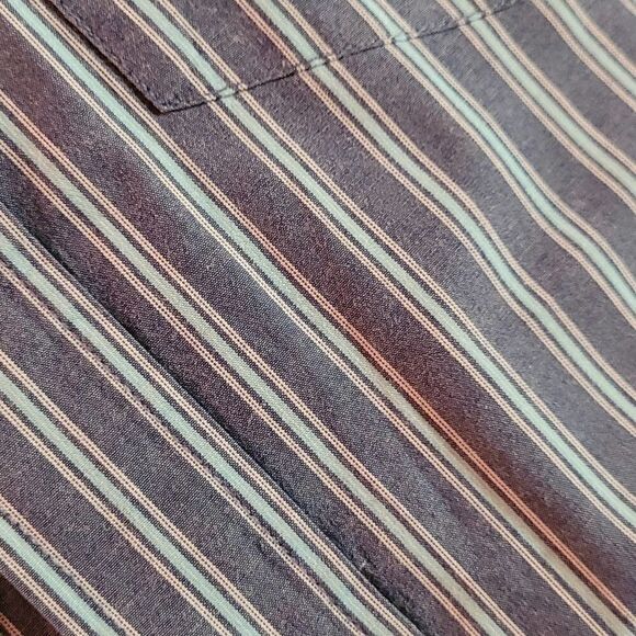 ARROW BLUE JEANS CO Men's Blue White Button Down Shirt Long-sleeved 2XL - Picture 9 of 10